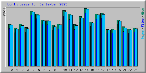 Hourly usage for September 2023